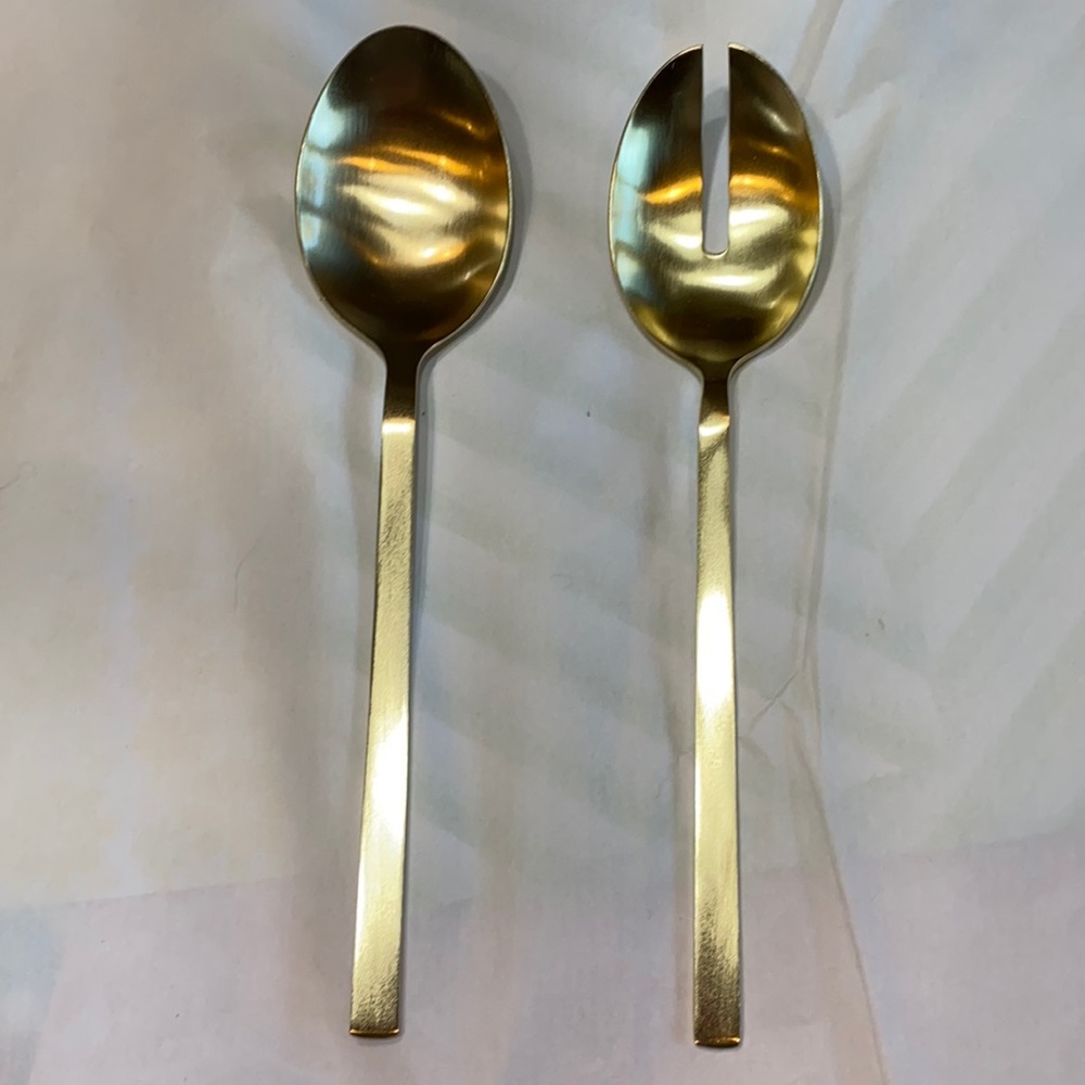 Salad Set 18/0 Stainless Steel Gold Electroplated